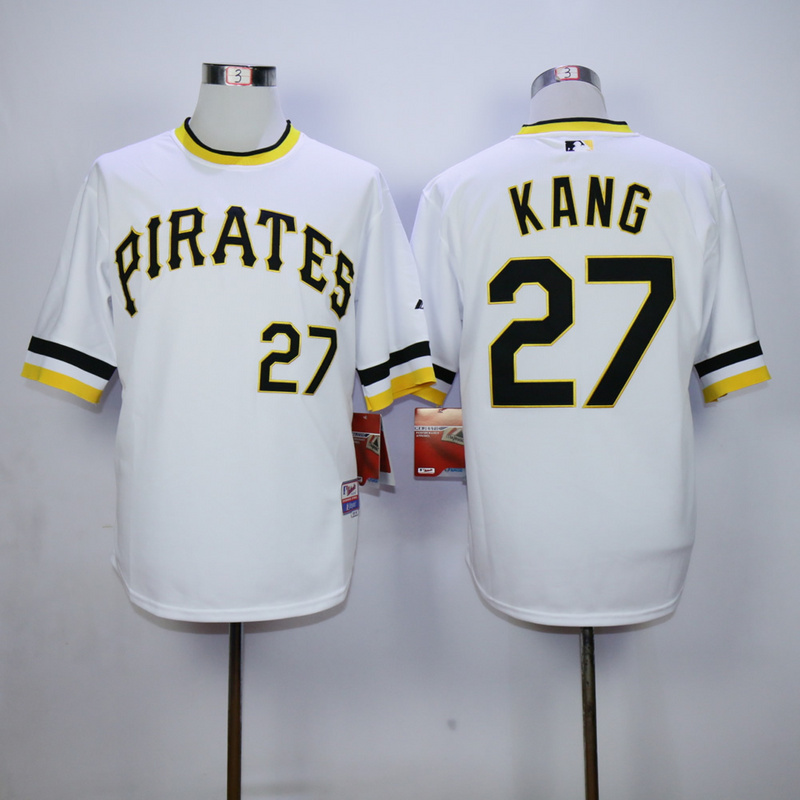 Men Pittsburgh Pirates 27 Kang White MLB Jerseys